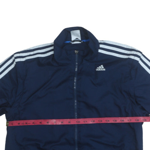 Adidas Men's Blue Size S Track Jacket Full Zip Lightweight Sportswear