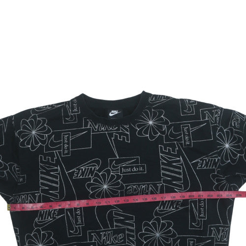Womens UK Size L Nike Black Pullover Sweatshirt