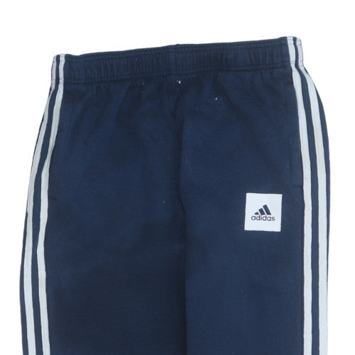 Additional view of Adidas boys’ blue jogger trousers 16 years elastic waist fleece