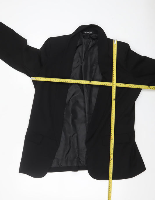 Womens UK Size 14 Boohoo Regular Black Blazer