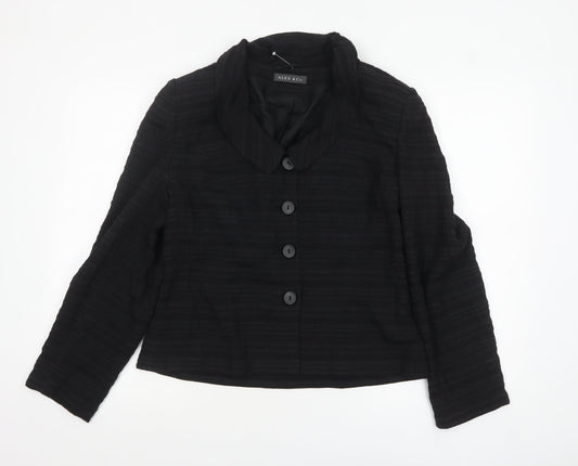 Additional front view of Alex & Co. Women's Black Shawl Collar Blazer, size 12, Lined Classic