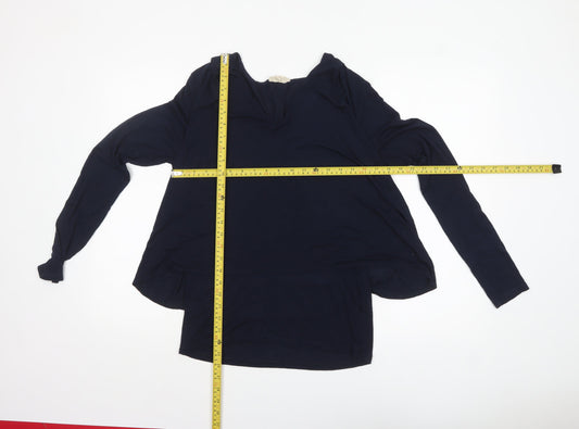 Phase Eight Women’s Blue V-Neck Tunic Long Sleeve Jersey Blouse Size 16