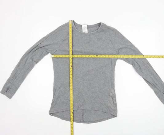 Womens UK Size S DECATHLON Grey Basic T-Shirt
