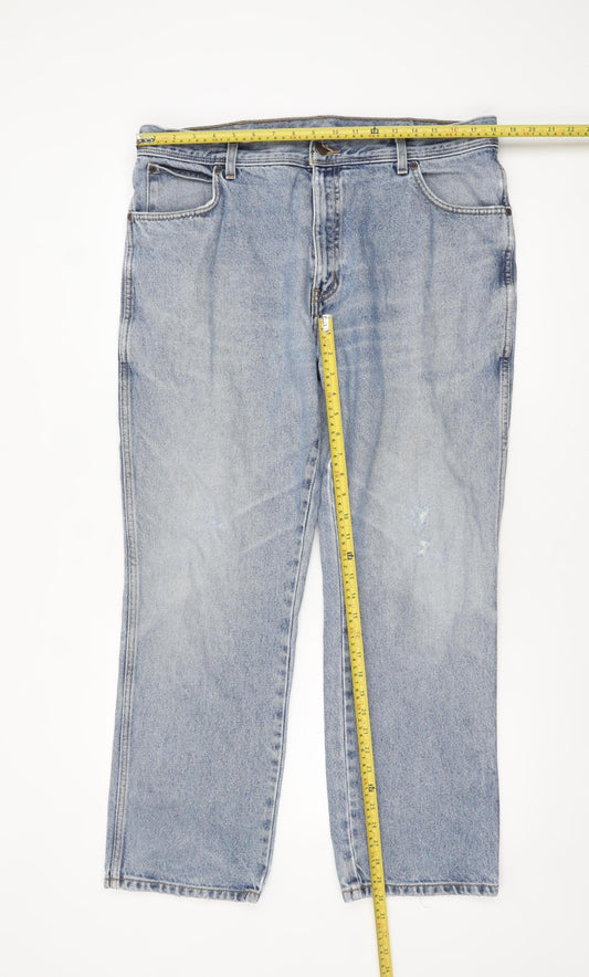 Wrangler Men's Blue Regular Fit Straight Leg Denim Jeans W38 L30
