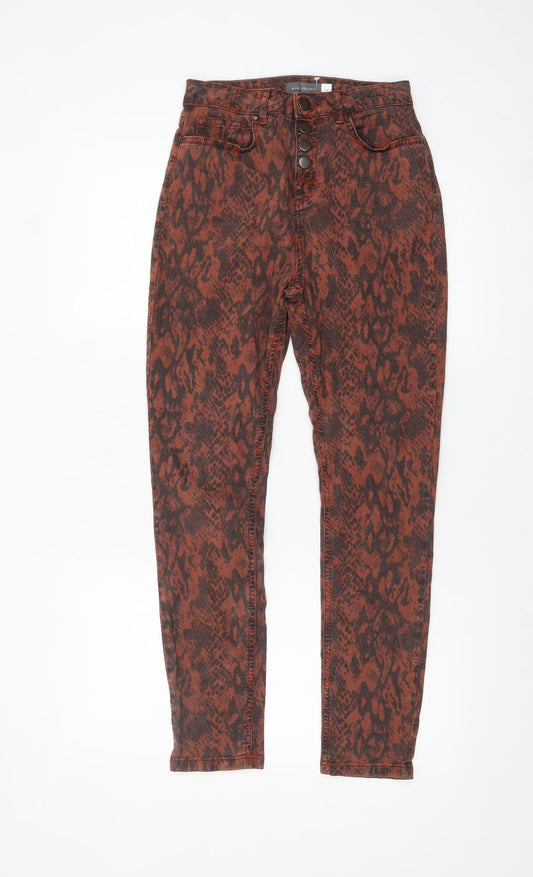 Womens UK Size 8 Mint Velvet Slim Fit CasualWorkwear Brown Trousers