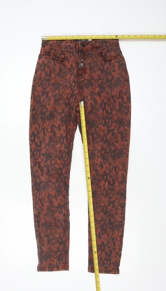 Womens UK Size 8 Mint Velvet Slim Fit CasualWorkwear Brown Trousers