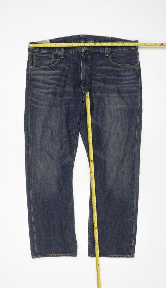 Ralph Lauren Men’s Blue Straight Denim Jeans 38x32 Regular Fit