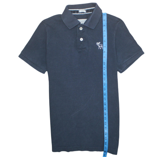 Abercrombie & Fitch Men's Blue Muscle Fit Polo Shirt L