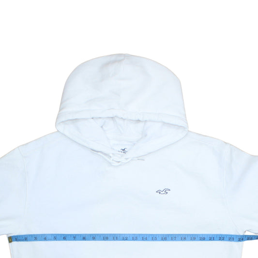 Mens UK Size L Hollister White Pullover Hoodie