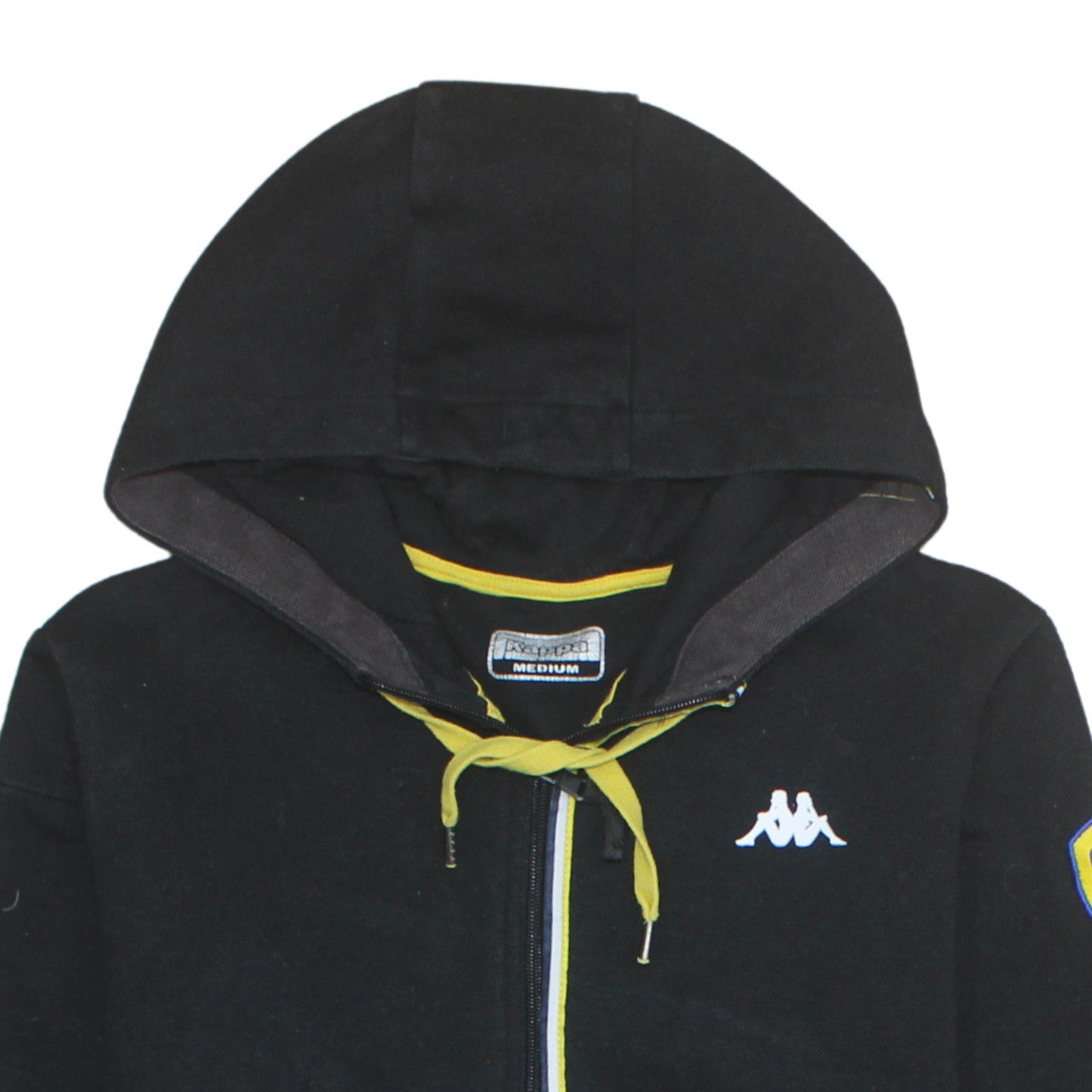 Mens UK Size M Kappa Black Full Zip Hoodie