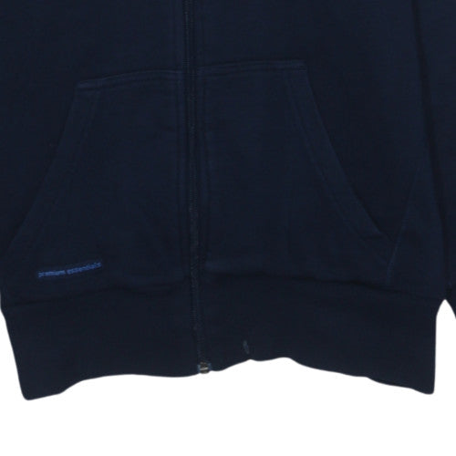 Mens UK Size S Adidas Blue Full Zip Hoodie