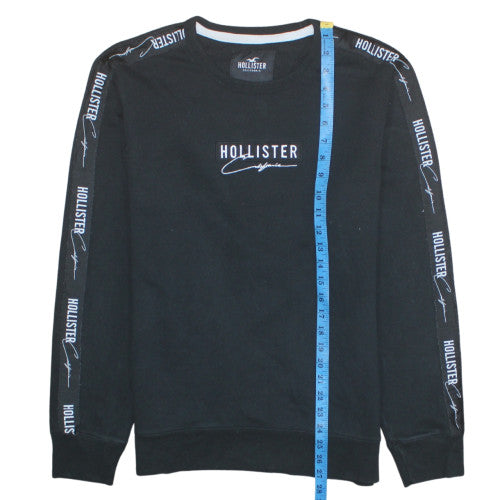 Mens UK Size M Hollister Black Pullover Sweatshirt