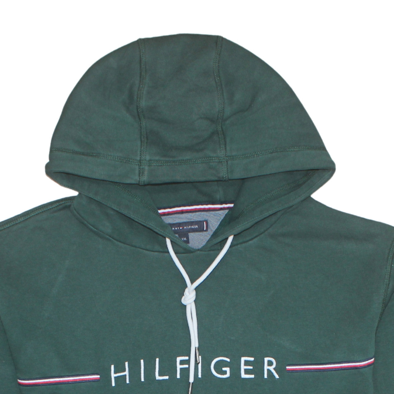 Mens UK Size 2XL Tommy Hilfiger Green Pullover Hoodie