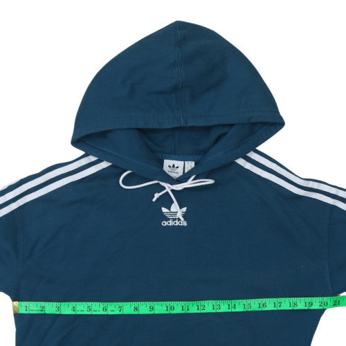 Womens UK Size 10 Adidas Blue Pullover Hoodie