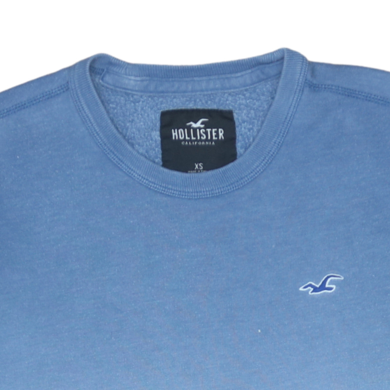 Mens UK Size XS Hollister Blue Pullover Sweatshirt