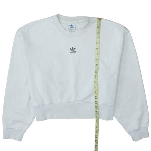 Mens UK Size M adidas White Pullover Sweatshirt
