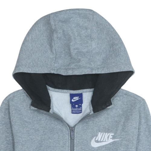 Additional view of Nike boys’ grey colourblock full zip fleece hoodie xl 13-15 years