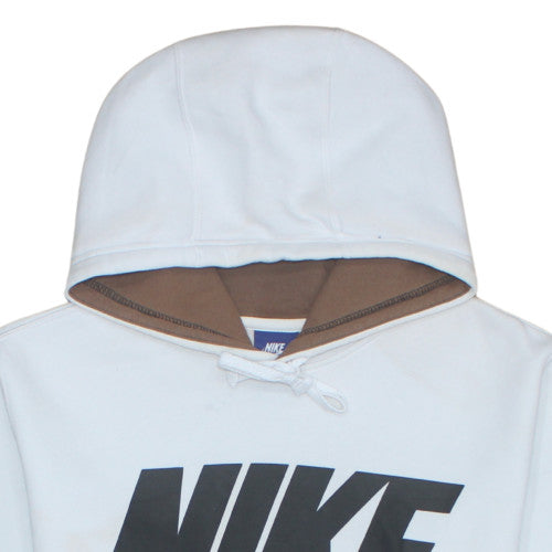 Mens UK Size M Nike White Pullover Hoodie