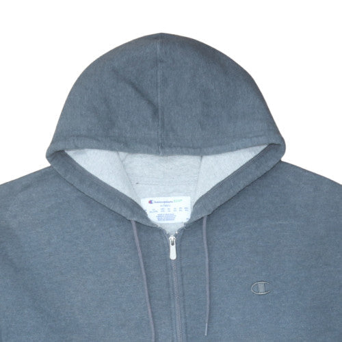 Mens UK Size 2XL Champion Grey Full Zip Hoodie