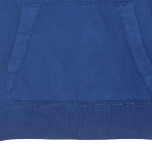 Mens UK Size XL Hollister Blue Henley Hoodie