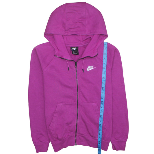 Womens UK Size S Nike Pink Full Zip Hoodie