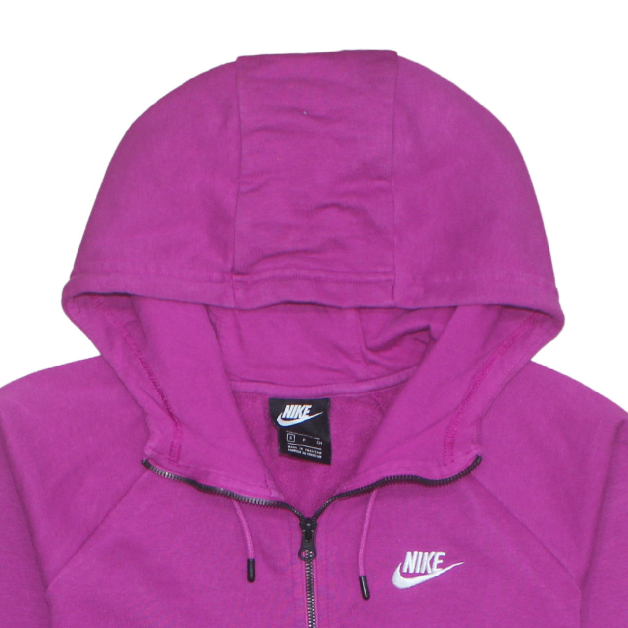 Womens UK Size S Nike Pink Full Zip Hoodie