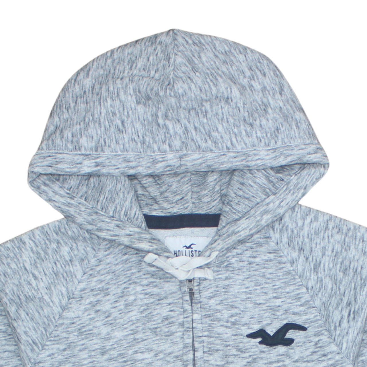 Mens UK Size L Hollister Grey Full Zip Hoodie