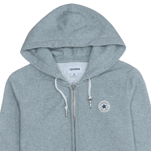 Mens UK Size S Converse Grey Full Zip Hoodie