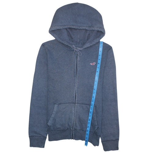 Mens UK Size M Hollister Blue Full Zip Hoodie
