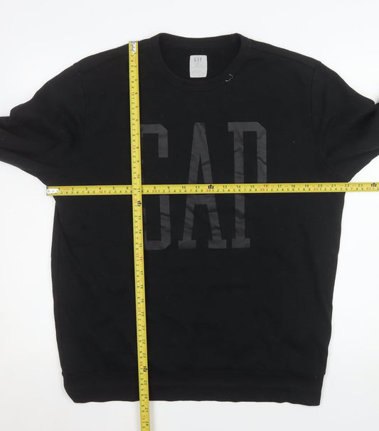 Mens UK Size M Gap Black Pullover Sweatshirt