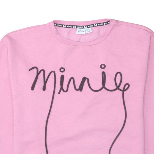 Womens UK Size S Disney Pink Pullover Sweatshirt