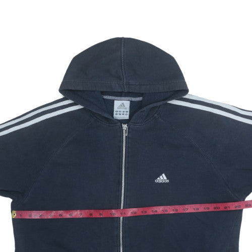 Mens UK Size M Adidas Blue Full Zip Hoodie