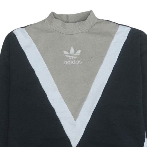 Womens UK Size 6 Adidas Black Pullover Sweatshirt