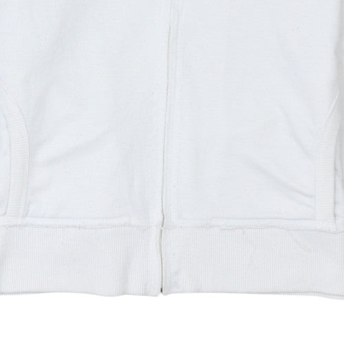 Womens UK Size M Reebok White Full Zip Hoodie