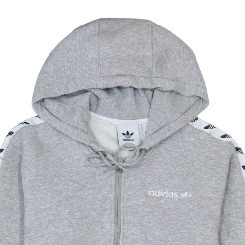 Mens UK Size S Adidas Grey 1/2 Zip Hoodie