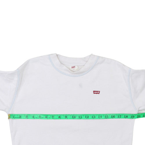Womens UK Size 2XS Levi's White Pullover Sweatshirt