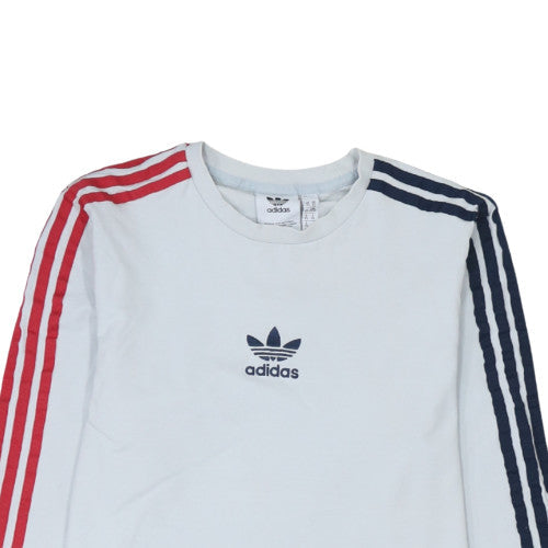 Additional view of Adidas men’s white long sleeve crew neck pullover t-shirt xs