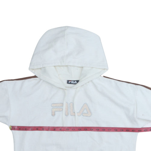 Womens UK Size S Fila White Pullover Hoodie