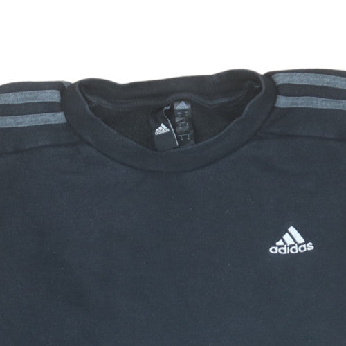 Mens UK Size M Adidas Black Pullover Sweatshirt