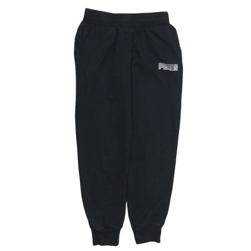 Additional front view of Puma Women's Black Jogger Trousers, size S, Fleece Elastic Waist