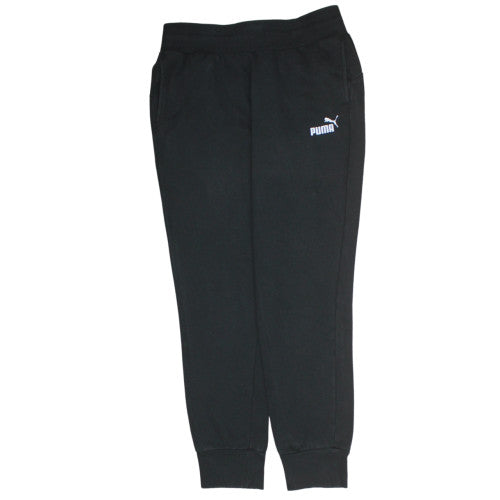 Additional front view of Puma women’s black jogger sweatpants, size S, elastic waist pockets