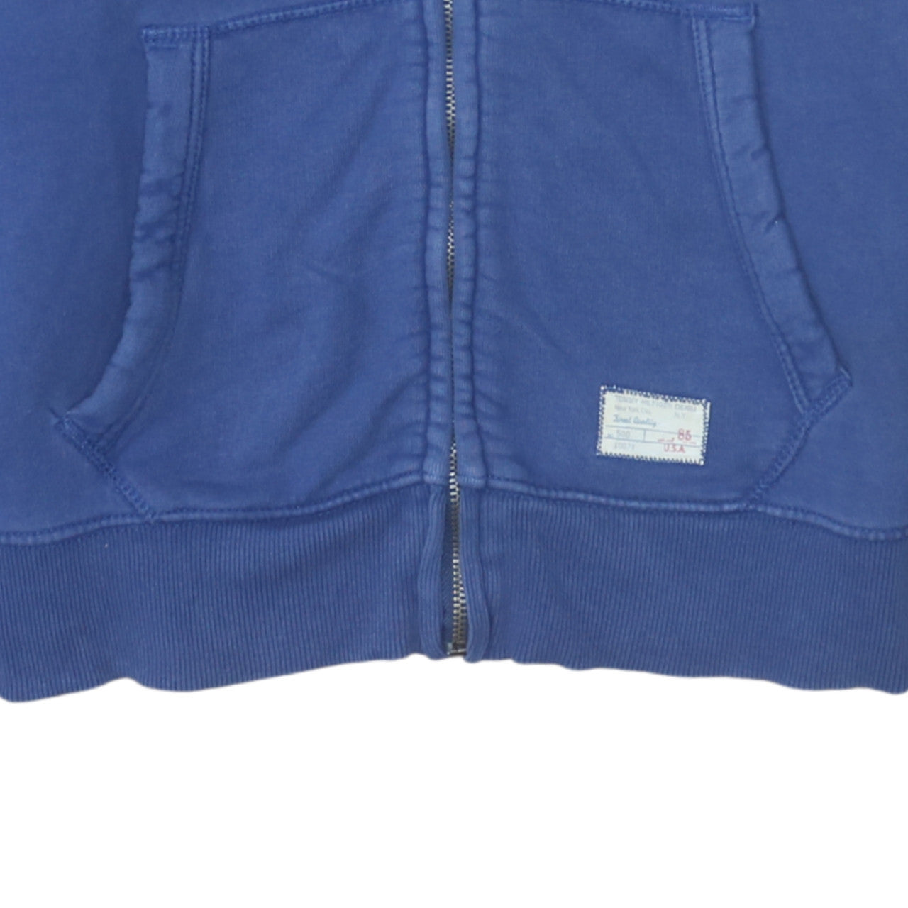 Mens UK Size M Hilfiger Denim Blue Full Zip Hoodie