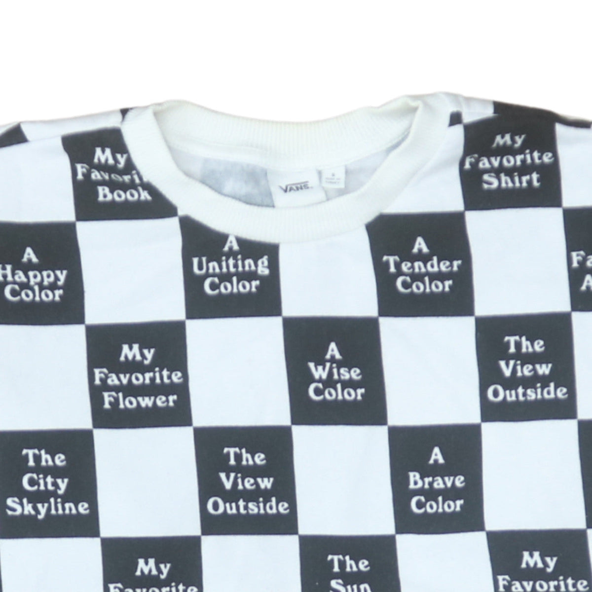 Mens UK Size S Vans BlackWhite Pullover Sweatshirt