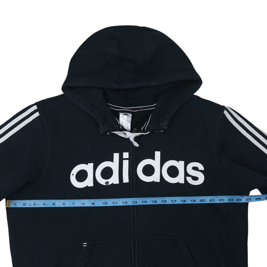 Mens UK Size XL adidas Black Full Zip Hoodie