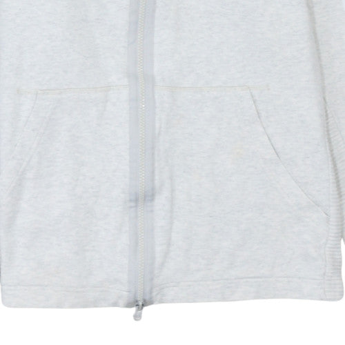 Womens UK Size M Adidas Grey Full Zip Hoodie