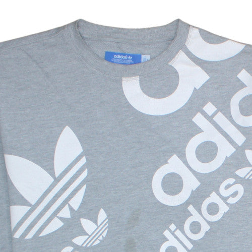 Mens UK Size M Adidas Grey Pullover Sweatshirt