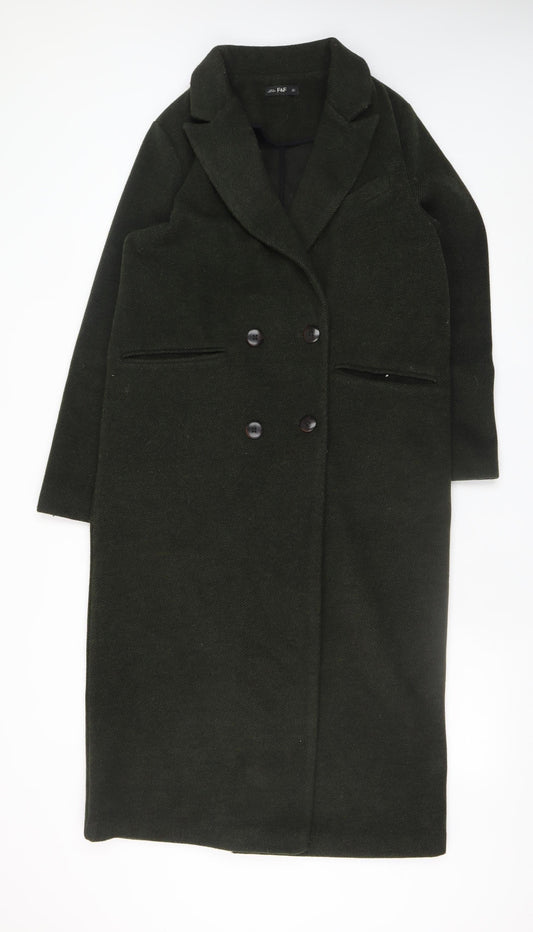 Womens UK Size S F&F Green Overcoat