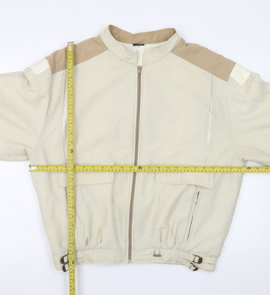 Womens UK Size XL Galaxy Beige Bomber Jacket