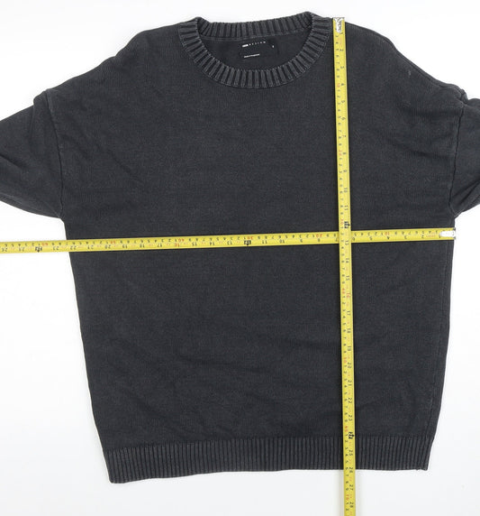 ASOS Men Grey Cotton Crew Neck Pullover Jumper M