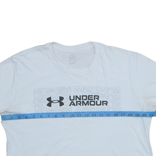 Under Armour Men's White Medium Sports Graphic Logo T-Shirt